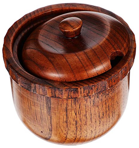 Cabilock Küchengewürzbehälter Aus Holz Mit Deckel Retro-sauce Essigspender Für Flüssiggewürze Für Zuhause Und Gastronomie