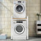 FKKPRVAX Portable Stacking Kit For Tumble Dryers, Floor Standing Washer-Dryer Rack With Shelves, Height Adjustable, Storage Rack For Tumble Dryers And Dishwashers, Load Capacity 800 Kg (White)