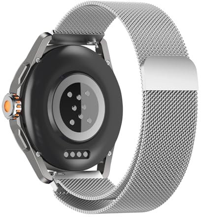 MiRowy 22mm Metall Armband für Xiaomi Watch S4/S4 Sport/S3/S1 Pro/Watch 2/2 Pro/Mi Watch S1/S1 Active/Mi Watch, Magnetisch Ersatzarmbänder für Redmi Watch 5 Active/Redmi Watch 5 Lite - Silber