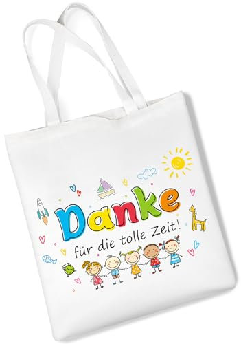 Otuuz Geschenke für Erzieherin Erzieher Tasche Lehrer Jutebeutel Lehrerin Beutel Danke Erzieherin Abschied Geschenk Kindergarten Abschiedsgeschenk für Lehrerin Tagesmutter(Zeit)