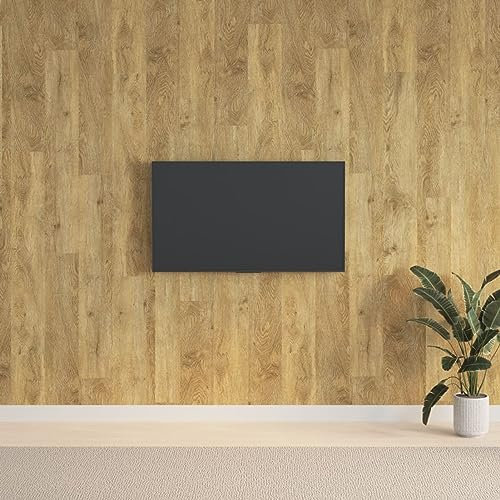Tidyard Panneaux muraux Aspect Bois Marron PVC 2,06 m², Murale Décorative pour Murs de Fond de la Télévision, Cuisine, Intérieure, Salon, Chambre, Salle de Jeu, Café