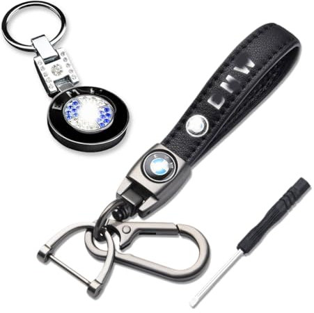 Auto Porte-clé, 2Pcs BM Porte-clés avec jeton de panier Chromé, Porte clef voiture pour Voiture, parfait pour la fête des pères, anniversaire, Noël, pour les fans de course(Argent)