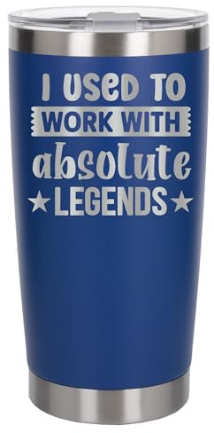 Always Looking Good I Used to Work with Absolute Legends Engraved Insulated Travel Mug Going Away Gift for Coworkers New Job Dark Blue Thermal Coffee Flask Travel Mugs with Lids