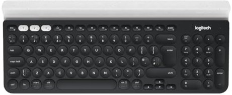 Logitech K780 - Wireless Tastatur mit Multi Device & Easy-Switch Feature, Windows, macOS, iPadOS, Android, ChromeOS, Skandinavisch QWERTY-Layout - dunkelgrau/weiß【Bulk - ohne Verpackung】