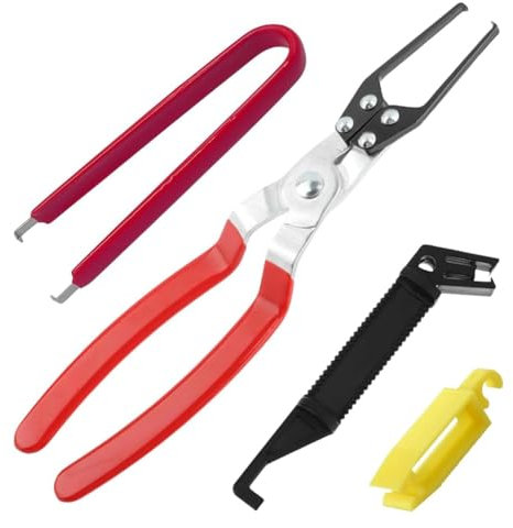 Buqpow Alicates extractores de relés, alicates extractores de fusibles, paquete de 4 herramientas extractoras de fusibles de relé automotriz, herramienta extractora de fusibles FMM, removedor de