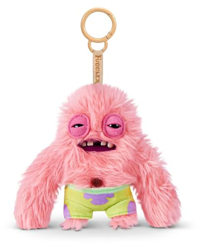 Fuggler ZURU Porte-clés Bob l'éponge en peluche 12,7 cm avec sac amusant et moche monstre à clipser, plusieurs personnages disponibles