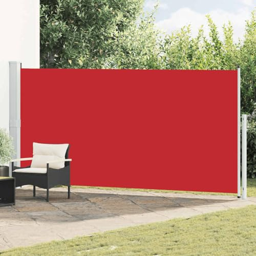 Generisch Seitenmarkise Ausziehbar 180x500 cm Rot,Heim & Garten,Rasen & Garten,Garten & Balkon,Sonnenschirme & Sonnenschutze,313410