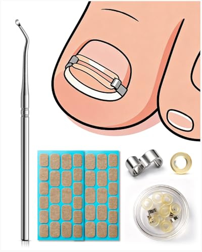 BEZOX Korrektur eingewachsener Zehennägel，Werkzeugset für eingewachsene Zehennägel, Nagelwerkzeuge und Set zur Entfernung eingewachsener Zehennägel, speziell entwickelt für Reparatur gebogener Nägel