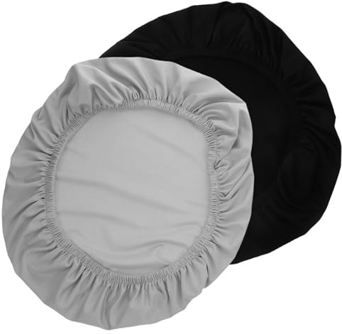 Artibetter 2pcs Bathroom Tank Cover Polyester Toilet Tank Lid Soft Protector Universal Fit Easy Installation Washable Bathroom Toilet Lid Stretch Cover
