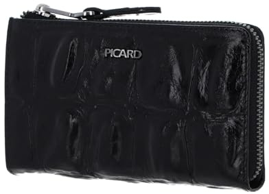Picard Leder Geldbörse Key Largo 1 Zip Wallet Black schwarz