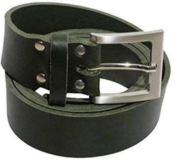 Ledergürtel aus Vollrindleder 4 cm breit grün aus eigener Fertigung (110)