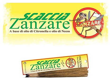 Fiore D'Oriente Incensi Scacciazanzare con Oli di Citronella e Neem 10 Sticks 100% Natural Products