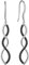 Aurora Tears Damen 925 Sterling Silber Ohringe Ohrhänger Spirale Design mit klein Schwarz Kristall DE0062K