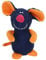 Multipet Deedle Dude 8-Inch Singing Mouse Plush Dog Toy, Blue