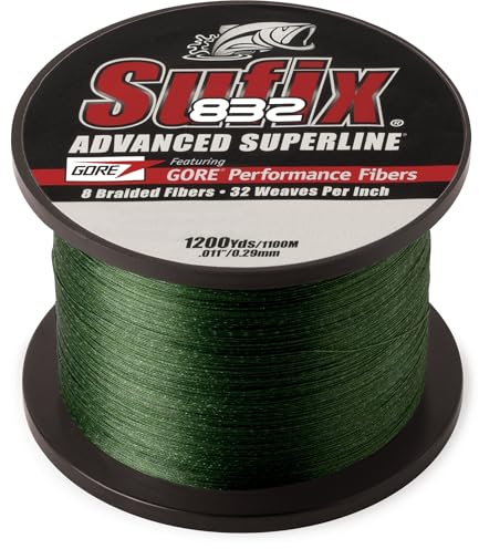 Sufix 832 Braid Line-1200 Yards (Green, 40-Pound)
