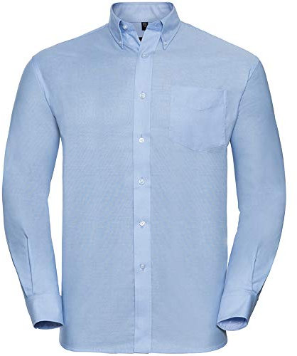 Russell Collection Ladies/Womens Long Sleeve Easy Care Oxford Shirt (5XL) (Oxford Blue)