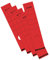 Original Falken 10er Pack Ordner-Rückenschild. Made in Germany. Etiketten 60 x 290 mm selbstklebend für 8 cm breite Ordner rot
