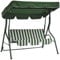 Garden Patio 3 Seater Padded Swing Rocking Seat Chair with Canopy Shade for Three People