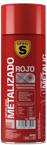 BOTE SPRAY PINTURA METALIZADO ROJO 400 ML. 8591