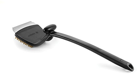 Outset 76160 Jumbo Grill Brush and Scraper, Black
