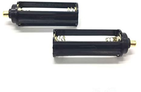 HUELE 2Pcs Black Battery Holder for 3 x 1.5V AAA Batteries Flashlight Torch
