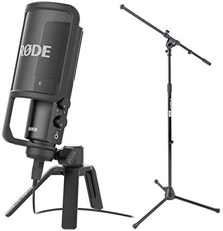 RODE NT-USB Microfono a Condensatore con Braccio da Studio Braccio Treppiede