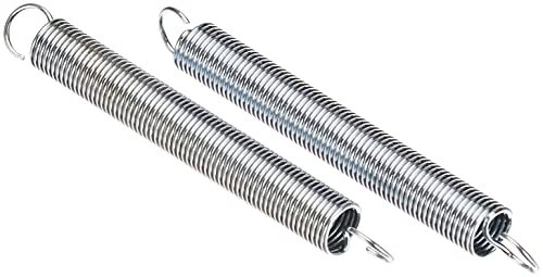 Chapuis, Set di 2 molle di tensione con ganci a molla in acciaio zincato, molle a doppio gancio, molle di trazione a spirale, diametro 0,9 mm, lunghezza 75 mm