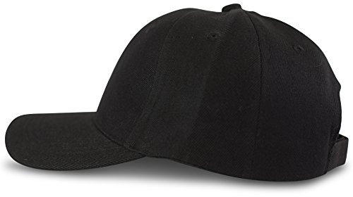 fashionchimp Baseball Basic-Cap in verschiedenen Uni-Farben, Unisex 6-Panel Cap, Kappe (Schwarz)