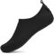 SAGUARO Badeschuhe Wasserschuhe Neoprenschuhe Damen Herren Schwimmschuhe Damen Strandschuhe Surfschuhe Aquaschuhe Barfuß Schuhe, Schwarz 44/45
