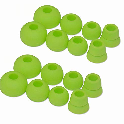 Almohadillas de silicona de repuesto para Powerbeats 2 y Powerbeats 3, 8 pares (verde)