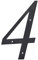 Hillman 847378 - Numero civico 4 in plastica per unghie, 15 cm