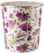 Plastics Colourful Flowers Floral Waste Paper Bin (Purple Flower)