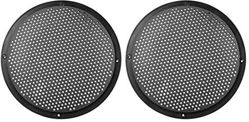 X AUTOHAUX 2pcs 8'' Car Plastic Audio Speaker Cover Mesh Grill Horn Guard Black
