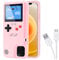 DIKKAR Game Case for iPhone, Retro Protective Case with Own Power Supply, 36 Small Games, Colour Display, Video Game Case for iPhone 12 Mini (Pink)