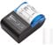Bisofice Impresora de recibos portátil, mini impresora térmica inalámbrica de 2 pulgadas, impresora de tickets inalámbrica USB y BT de 58 mm para la venta al por menor de restaurantes, negro y azul