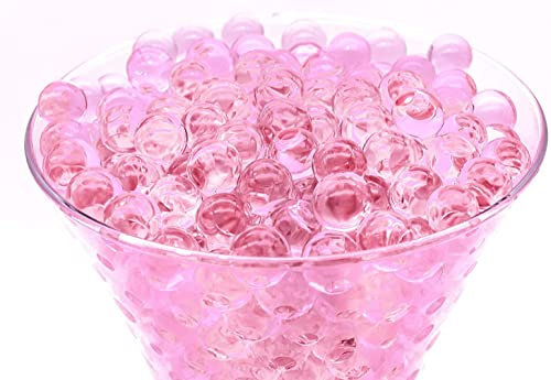 Risai Lot de 5 000 perles d'eau en gel de silicone transparent - non toxiques, pour plantes, décoration de vase ou centre de table - Rose clair