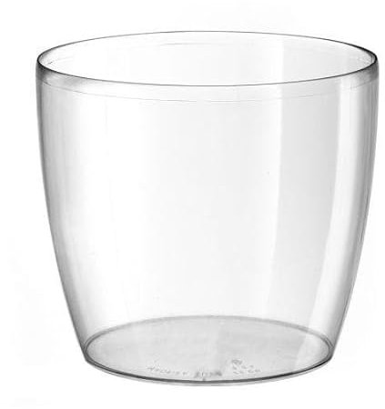 Decorspace Vaso tondo Madeira Luxy Colour in plastica colorati da esterno e giardino fiori piante (14 cm, Trasparente)