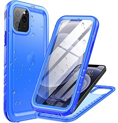 Cozycase for iPhone 12 Pro Max Waterproof Shockproof Case with Screen/Camera Protector - Unbreakable/Heavy Duty/Front and Back Cover【360 Full Body Protective】 Underwater Dustproof Bumper-Blue