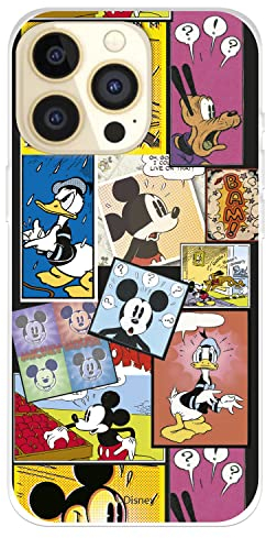 Schutzhülle für iPhone 14 Pro, offizielle Disney-Klassiker, Mickey Comic zum Schutz Ihres Handys, flexible Silikonhülle mit offizieller Disney-Lizenz