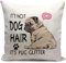 HUASHUZI Kissenbezug 40x40 cm Kissen mit hundemotiv mops Geschenke Hund Geschenk für Hundebesitzer Hundeliebhaber