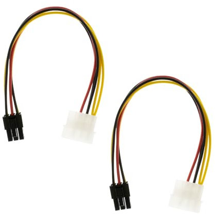 2 confezioni da 4 pin Molex a 6 pin scheda video GPU cavo di alimentazione 22 cm