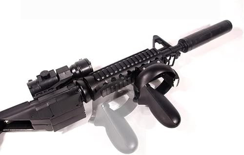 Aokicase Accessoire de jeu pour manette de réalité virtuelle Oculus Quest2 VR Gun pour Oculus Quest2, accessoire de poignée P-istol pour jeu FPS, expérience de tir de jeu améliorée (noir, 007)