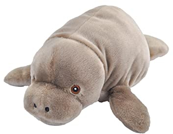 Wild Republic Ecokins, Seekuh, Plüschtier, 30 cm, Geschenk für Kinder, Plüschspielzeug, Füllung besteht aus recycelten Wasserflaschen, umweltfreundlich