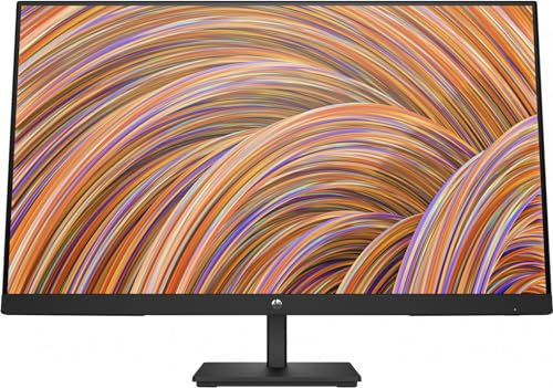 HP V27i G5 Monitor da 27 Pollici, FHD, 16:9, Antiriflesso, Pannello IPS da 75Hz, Tempo Risposta 5 ms, Inclinabile, VESA 10x10 cm, AMD FreeSync, 250 Nits, Low Blue Light, Nero