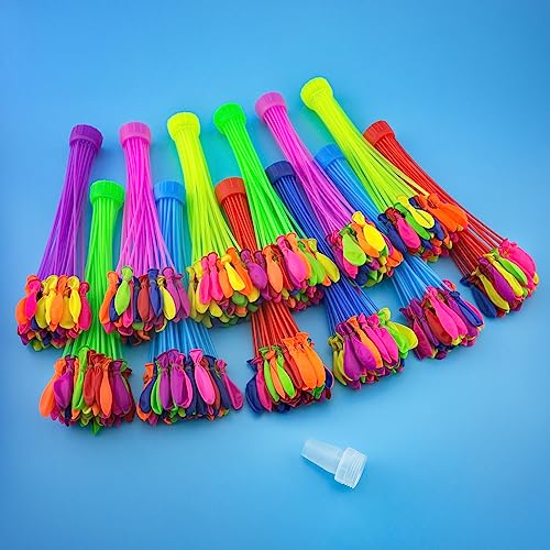 PRECORN Wasserbomben selbstschließend 444 Stück Mehrfarbig 12 Bündel mit je 37 Wasserballons selbst verschließend ohne Knoten