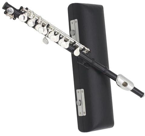 Professionelle Querflöte C-Ton Flöte Halber Größe, Versilberte Klappen, Korpus Aus Nickel-Messing, Piccolo Mit Gepolstertem Gehäuse