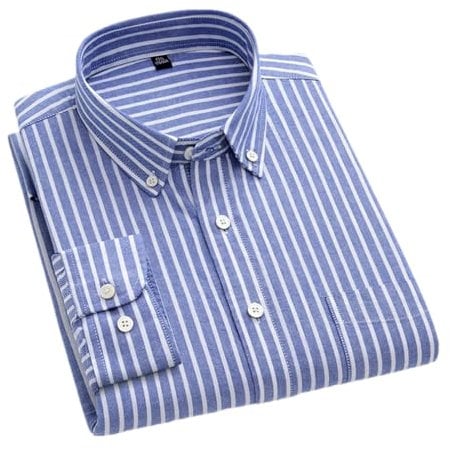 Adhdyuud Men 100% Cotton Oxford Shirts Spring Casual Business Regular Fit Long Sleeve Dress Shirt t0c17-9 XL