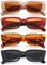 Unning 4 Stück Rechteckige Sonnenbrille Damen Vintage Cateye Sonnenbrillen Set Lustig Retro Brillen Für Damen