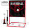 QDRAGON 2 in 1 Baseball Strike Zone Ziel mit automatischer Pitch Maschine, justierbarer Höhe T Ball Set mit 3 Softbällen/Schläger für Junge Kleinkinder Kinder, Outdoor Indoor Sport Spielzeug
