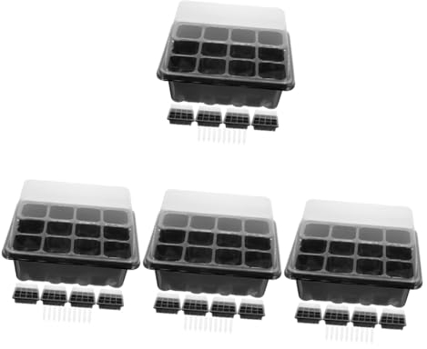 SUPVOX 4juegos Bandejas De Germinación para Plántulas Etiquetas para y Jardinería Reutilizables Drenaje Total